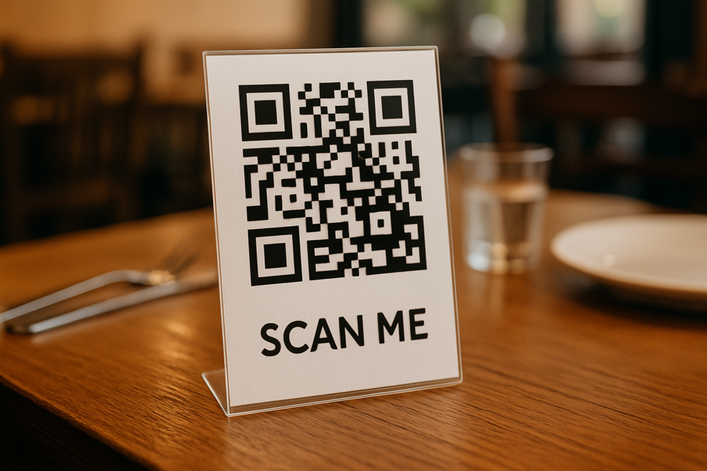 QR Code روی میز رستوران
