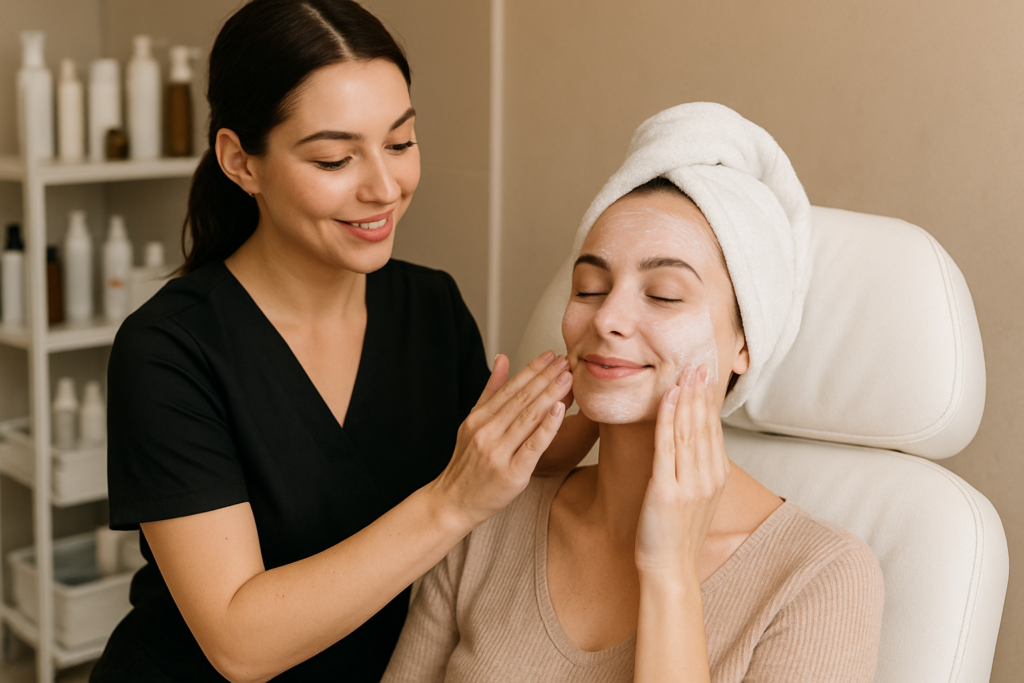 راهنمای خرید اشتراک یکساله سالن زیبایی | دیجیتال مارکتینگ مهرشاد 3 مشتری در حال دریافت خدمات زیبایی